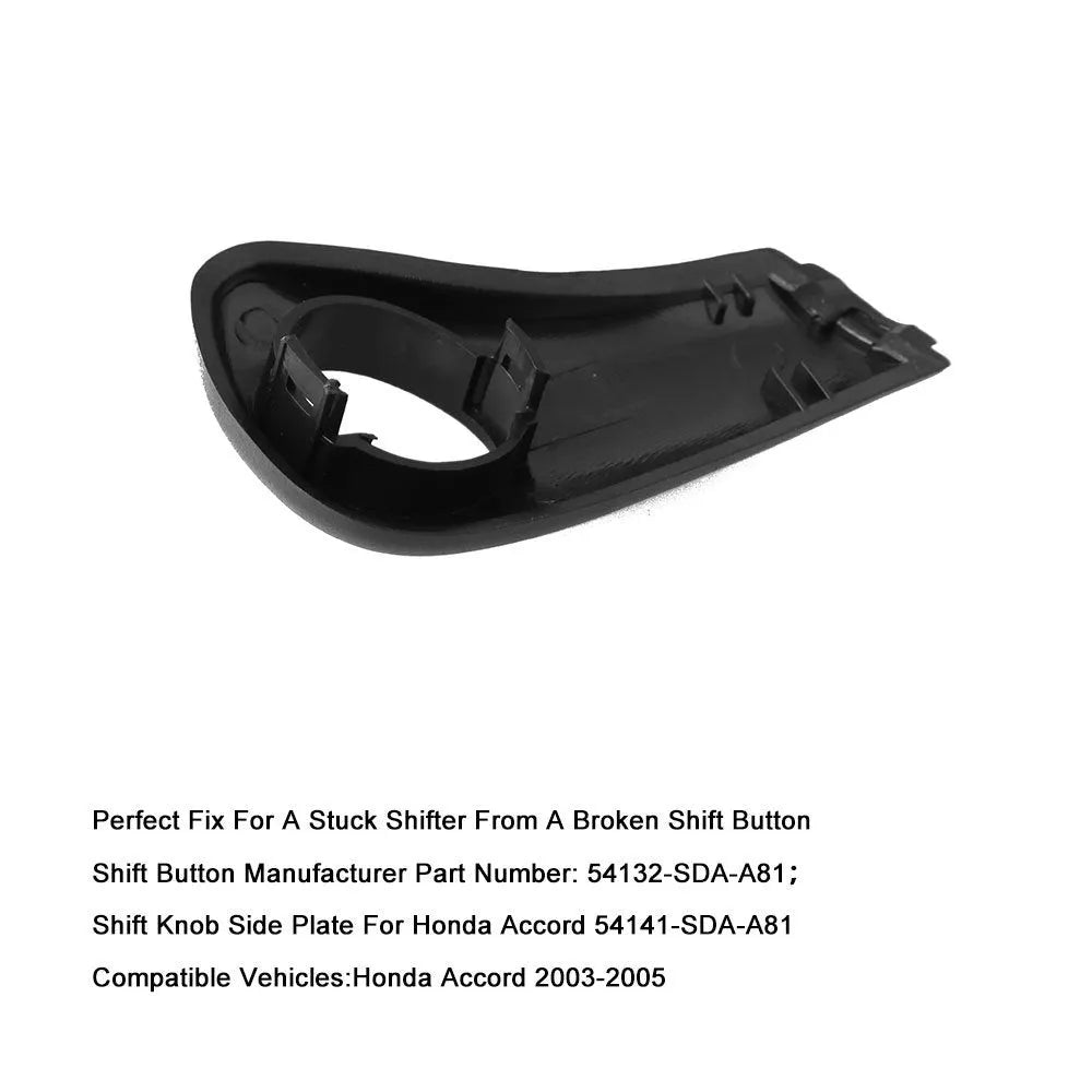 Black ABS plastic shift button refit kit for Honda Accord 2003-2005 with return spring and side plate