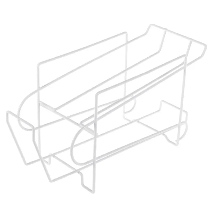 Double-layer iron kitchen storage rack with cans, 28x18x14cm in picture colour