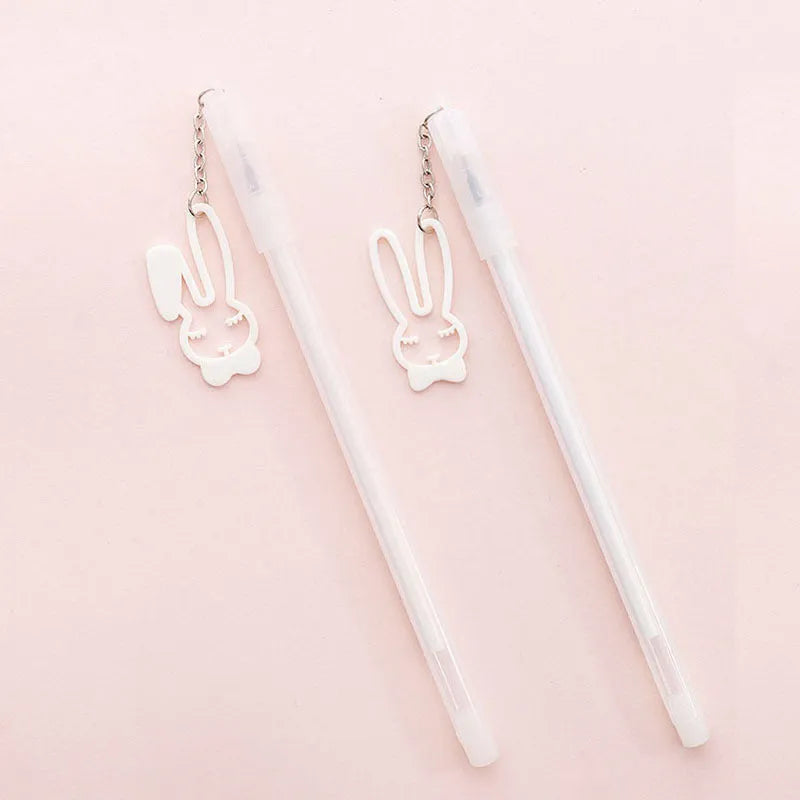 Plastic gel pen with decorative paper crane pendant and 0.38mm fine tip, shown at 17cm length.