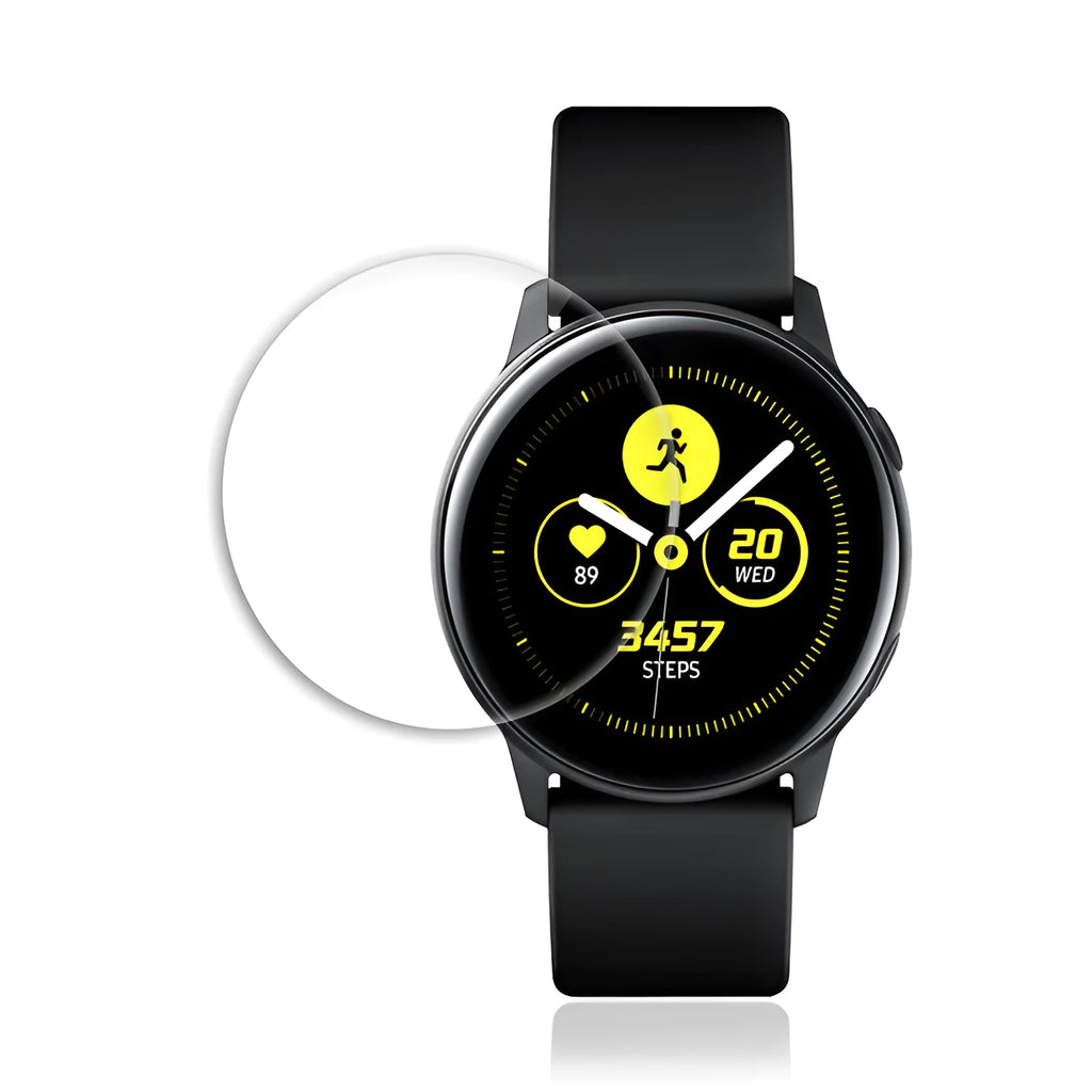 Samsung Galaxy Watch Active tempered glass screen protector with transparent finish