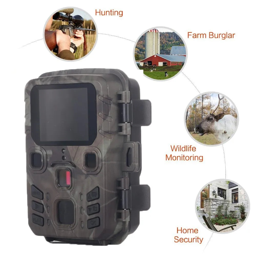 Black infrared night vision monitoring device with TF card slot