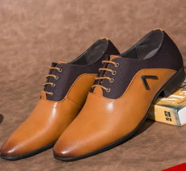 Men's black artificial leather Oxford shoe with a low top and rubber sole on a white background.