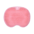 Orange non-slip TPR bath mat with silicone bristles for foot massage and cleaning.