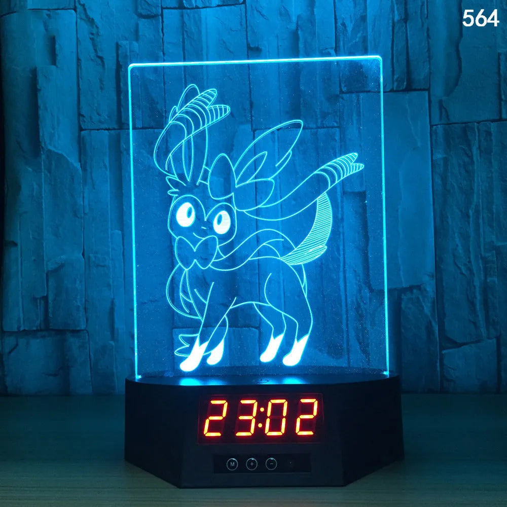 3D glowing dolphin night light LED table lamp with remote control on wooden surface