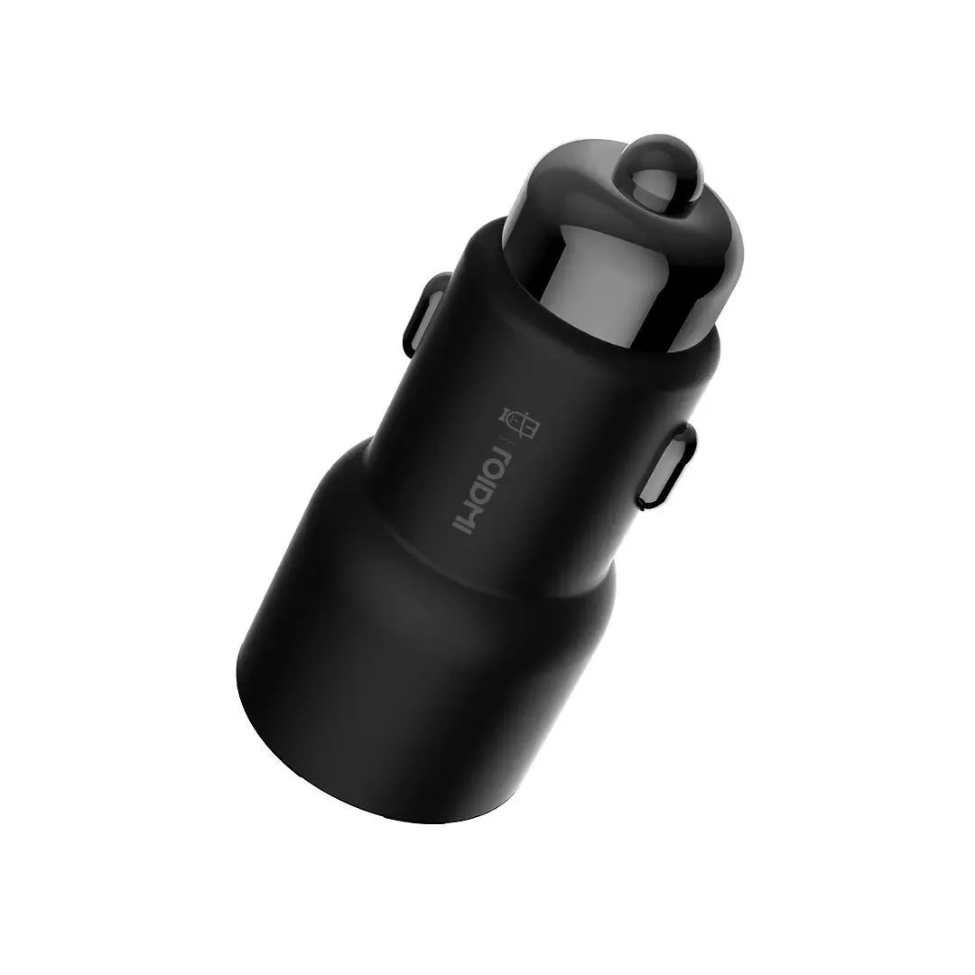 Black Ruimi 3S Bluetooth car charger with USB port for mobile device charging