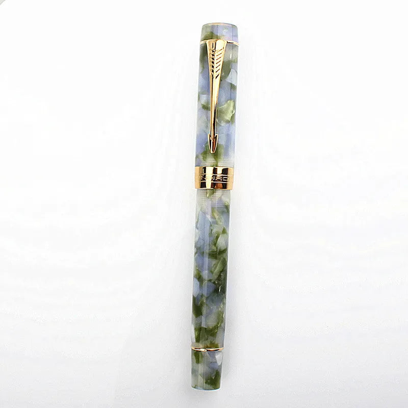 Deep bath green metal pen with three tip size options for writing and sketching