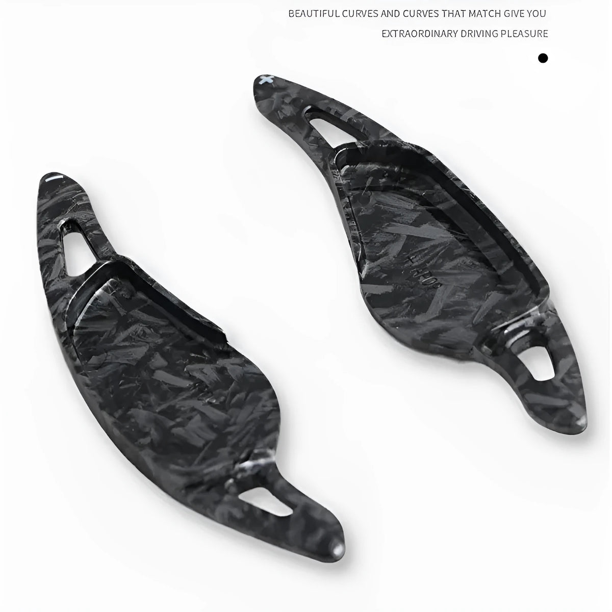 Carbon fibre pattern steering wheel paddle shifter modification part for car interior customisation