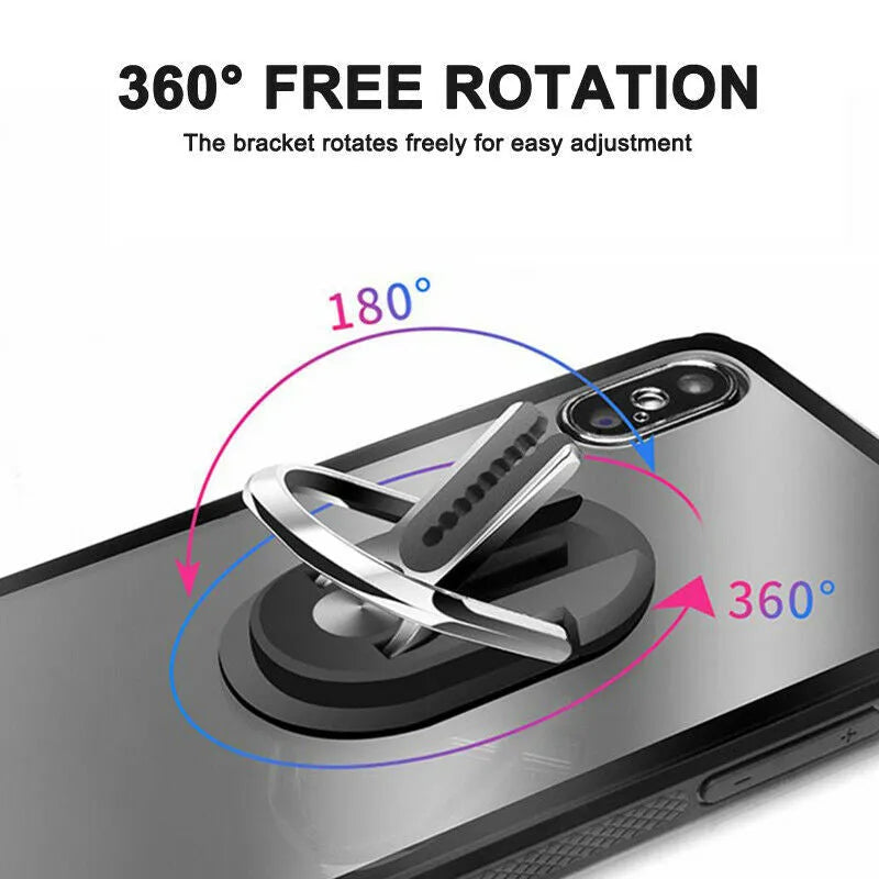 Universal multipurpose mobile phone holder car air vent grip mount stand with 360 rotation zinc alloy and silicone clip in black
