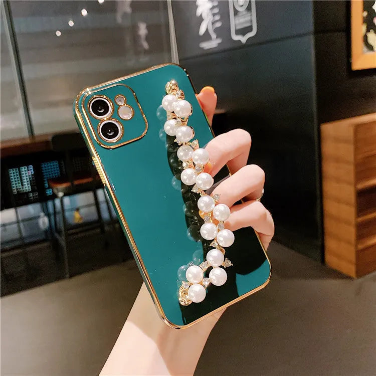 Soft TPU phone case for iPhone with electroplated pearl finish in Vanilla Purple colour