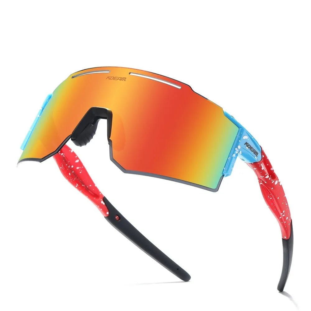 Polarized sports sunglasses with frameless TR90 ultralight frame in a selection of colours.