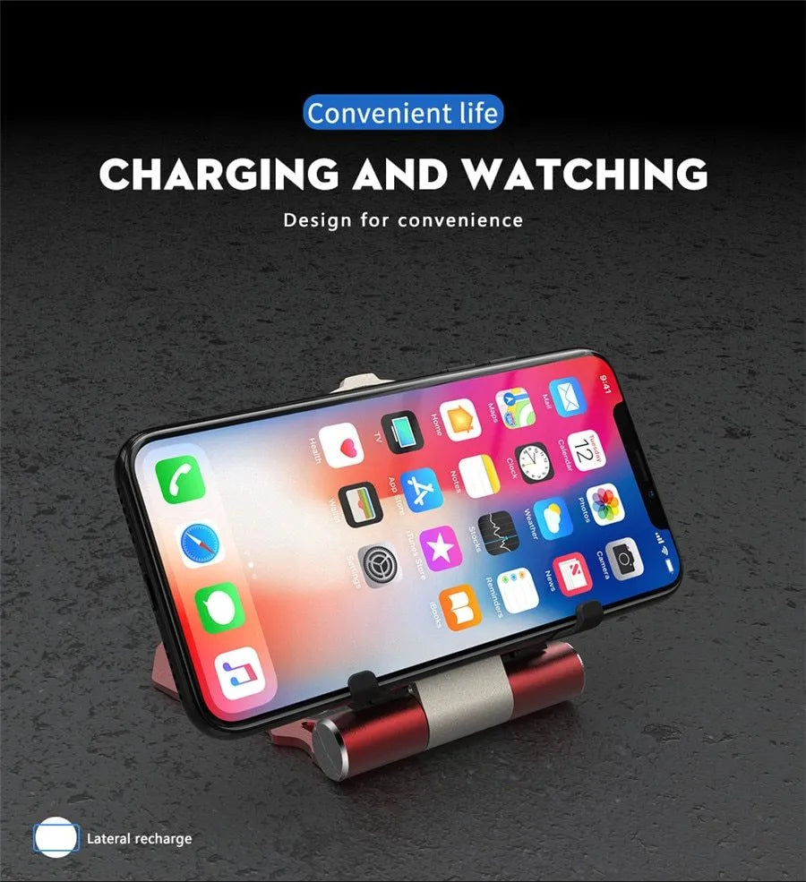 Iron Man metal QI wireless charger stand with 15W fast charging pad and silicone base