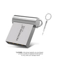 Mini metal USB flash drive with USB 2.0 interface in black or silver, available from 4GB to 128GB