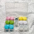 Rectangular contact lens case with vibration cleaning in multiple colour options