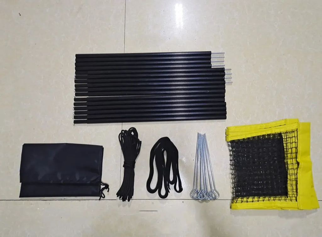 Black PE volleyball net, 100x30cm or 150x50cm, with 2mm or 4mm rope and canvas hemming
