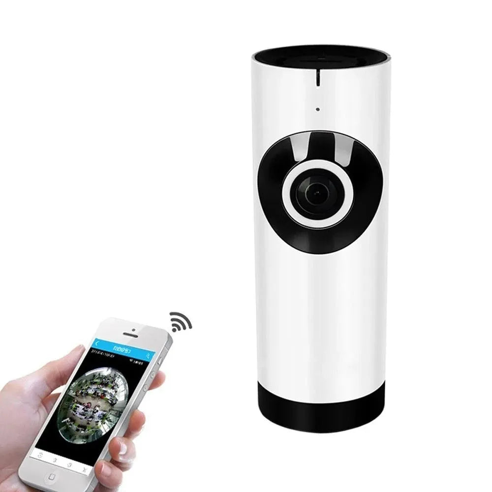 Wireless IP camera with bracket and charger, supporting cloud storage and 128GB memory card, for baby monitoring.