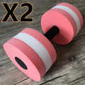 EVA water aerobics dumbbells 27cm in blue pink and green for pool fitness and wading