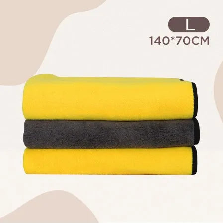 Dog absorbent bath towel in fibre, available in sizes L, M, and S, single pack