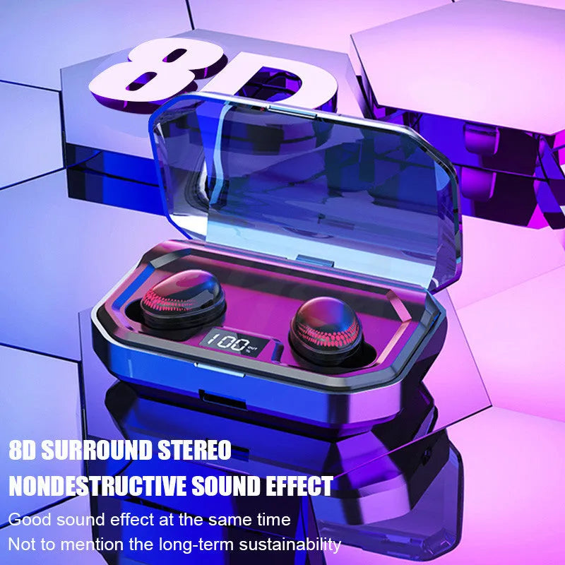 Black X10 Bluetooth wireless earbuds with a rectangular charging case.