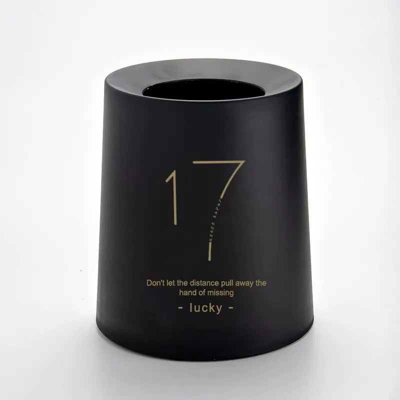 Nordic drum plastic trash can no cover, 8L 12L, white black grey reindeer M Flying Deer gold diamond HOME 17 designs