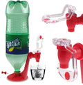 Red plastic Magic Tap soda dispenser for 2-litre bottles, 15 cm high, 10 cm diameter, with push-in tap.