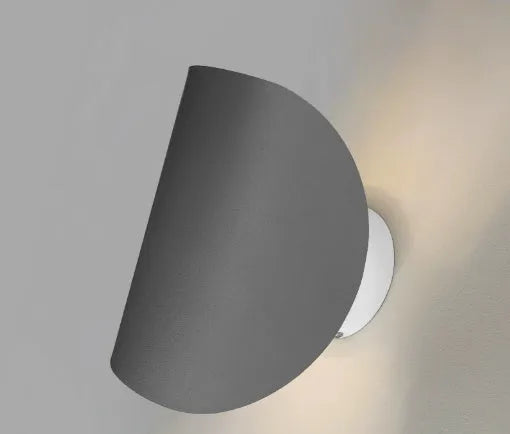 Rotating wall lamp 10 × 16cm in black, white, or grey, 5W 220V for bedroom study or bedside