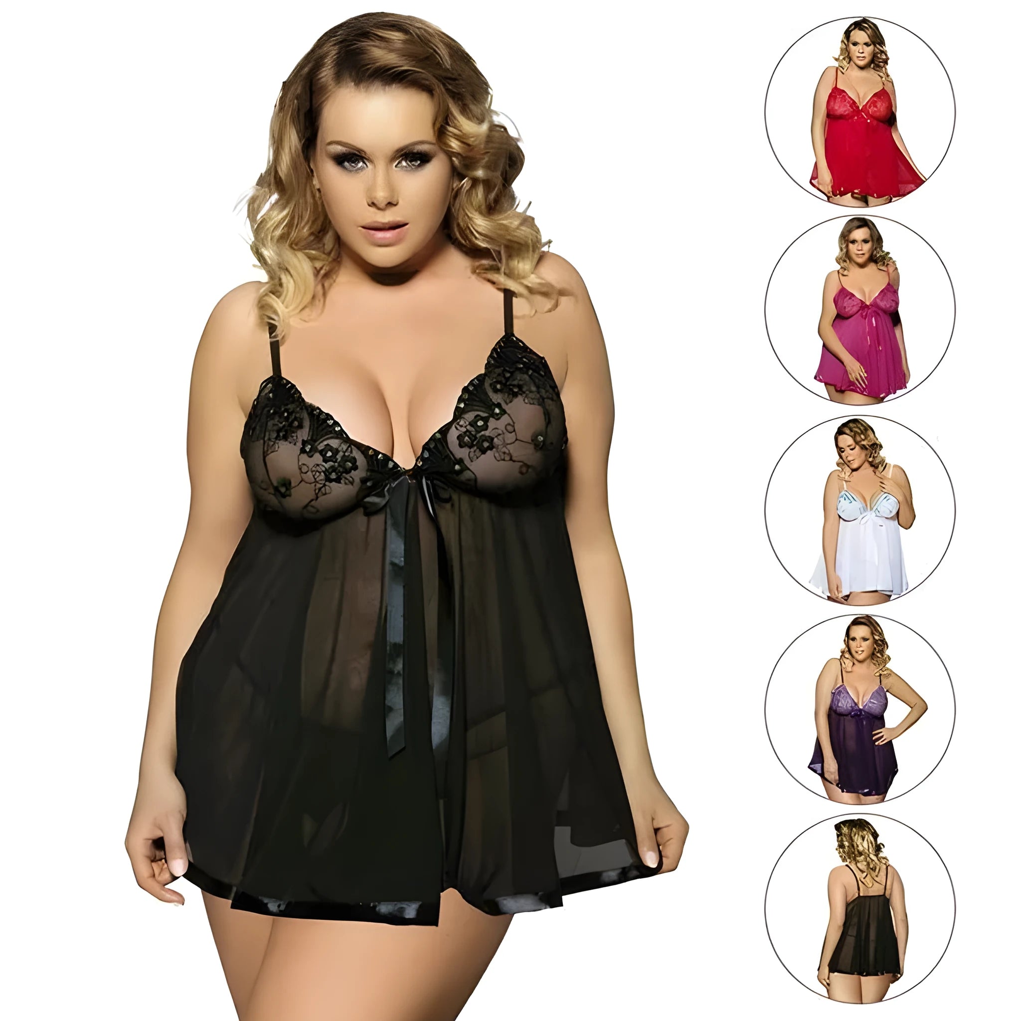 Women's seamless lace sleepdress in sling dress style available in multiple colours and sizes