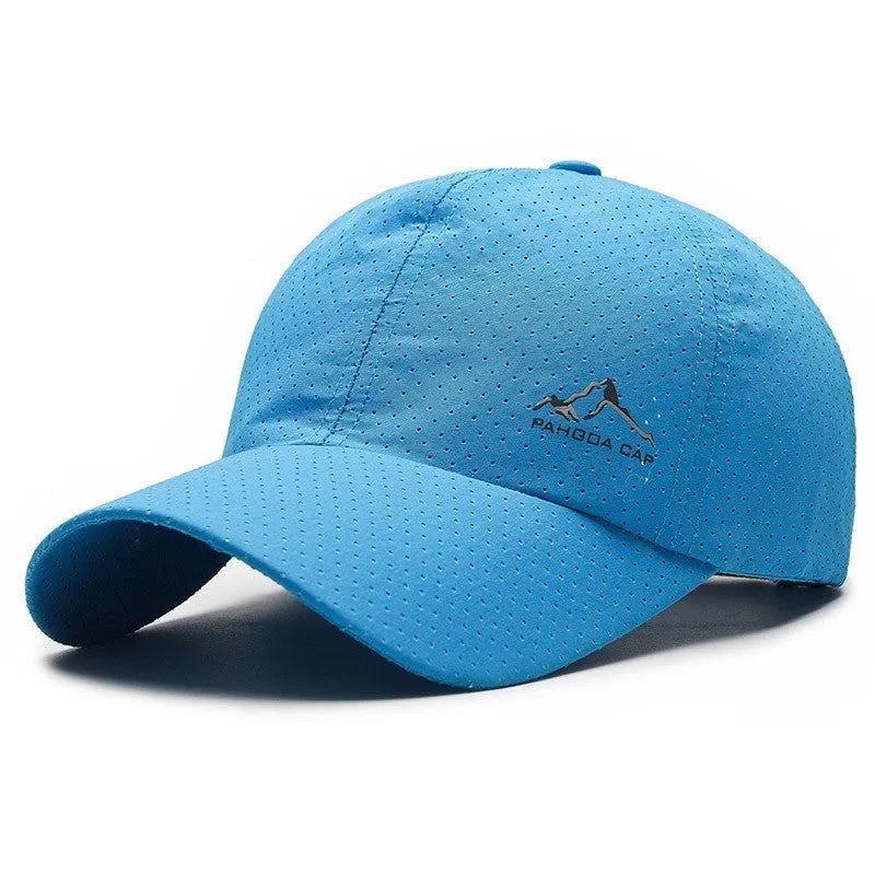 Adjustable polyester baseball cap in dome crown style for summer sun protection