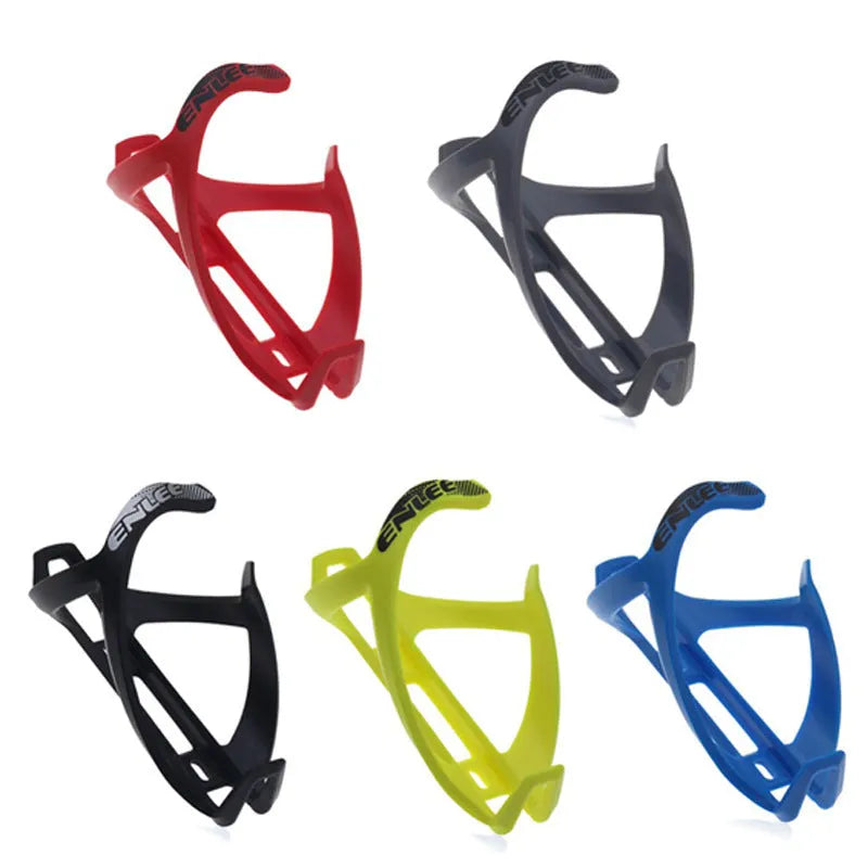 Mountain bike water bottle cage made from TPR plastic resin with PVC toughness fitting