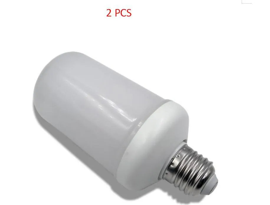 Decorative flame effect LED bulb producing flickering fake fire light