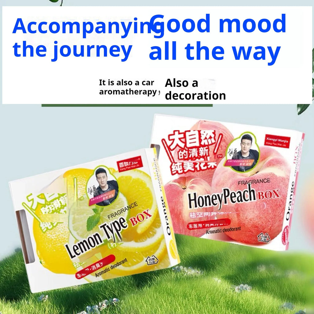Car aromatherapy solid balm in plastic casing with 230g content for vehicle air freshening