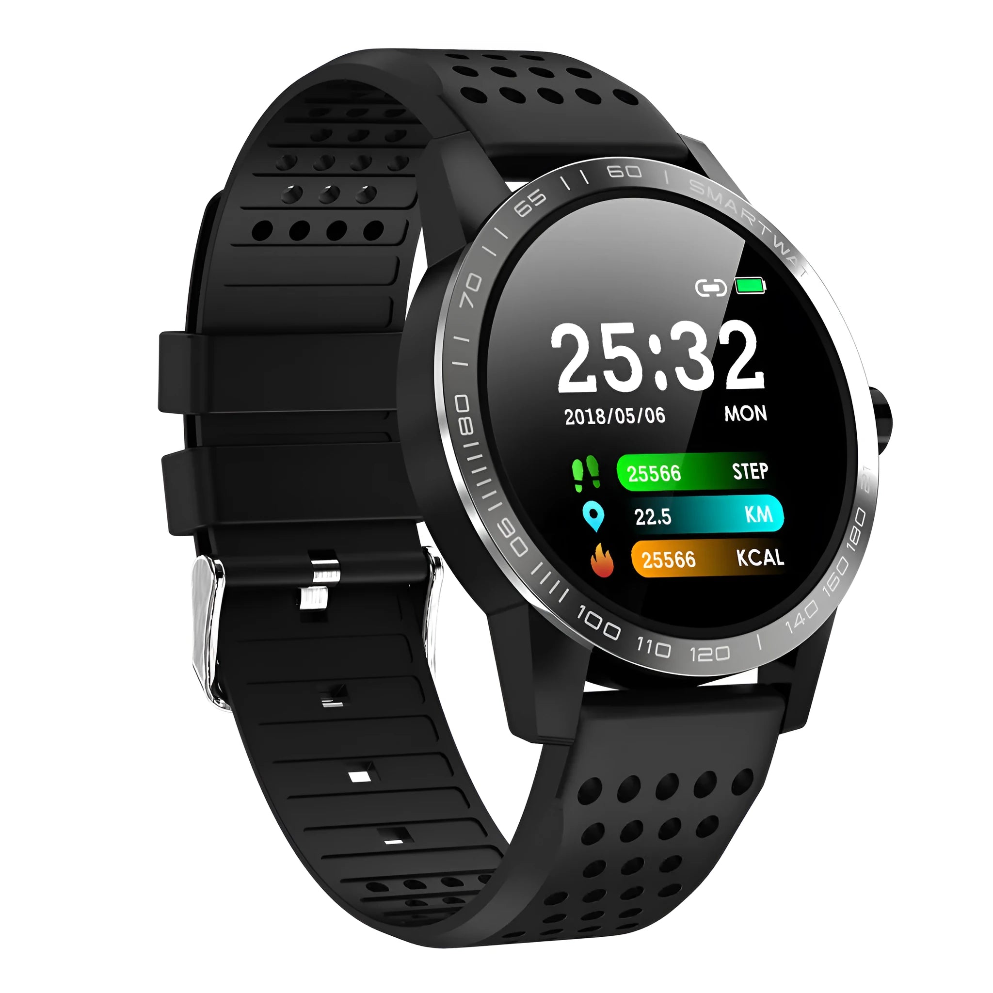 T2 colour screen smart bracelet showing health metrics on display