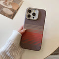 Magnetic phone case with metal lens holder and bracket for iPhone 14 Pro in Sunset Orange colour