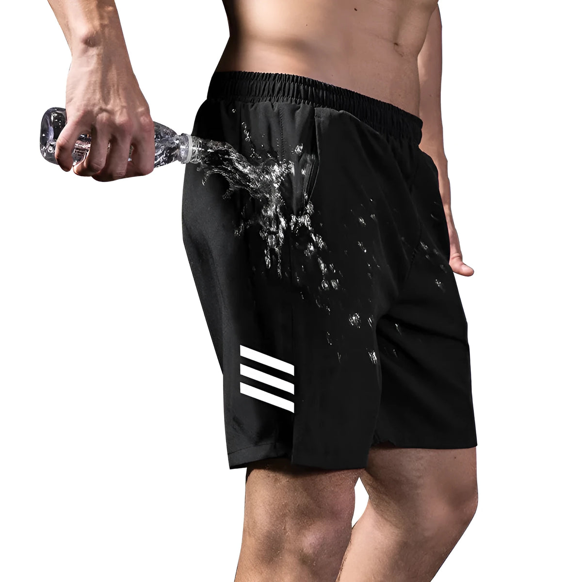 Men's casual sports shorts in 100% polyester fibre, eight colour styles, sizes S to 3XL, for autumn and summer