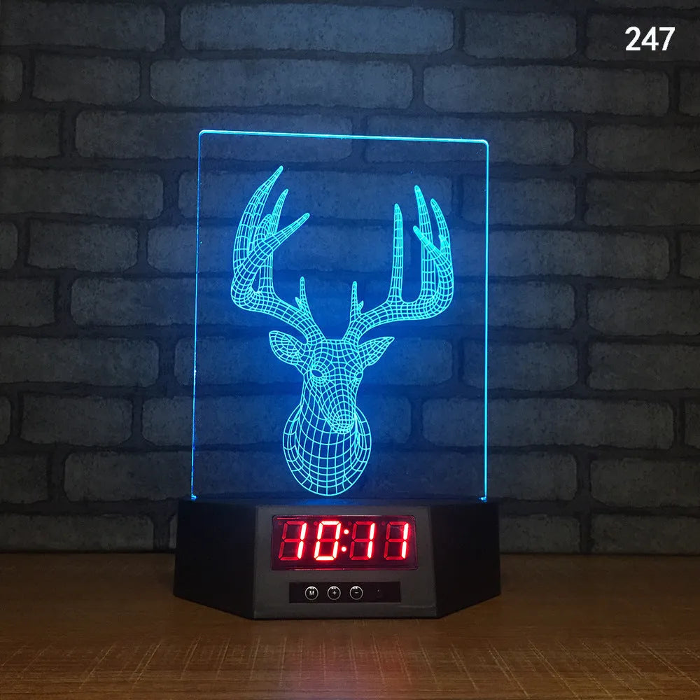 3D glowing dolphin night light LED table lamp with remote control on wooden surface