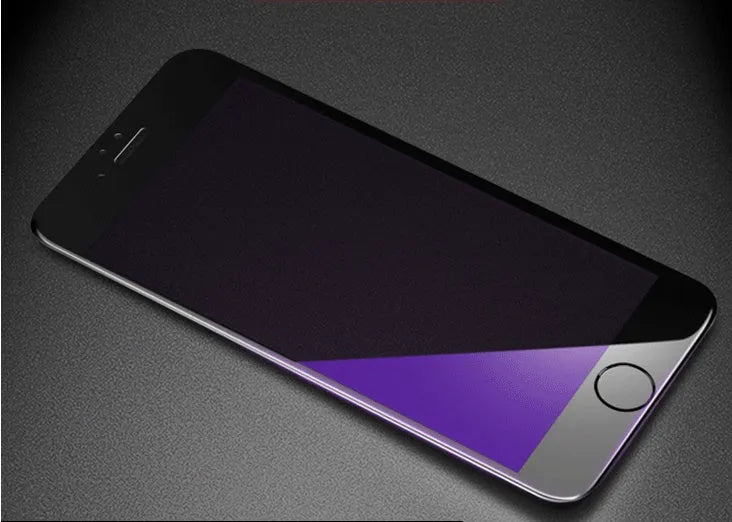 Black and white tempered glass iPhone screen protectors with 3D carbon fibre soft edge design.