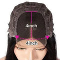 A star fashion style human hair wig with a 4x4 lace front closure on a mannequin head.
