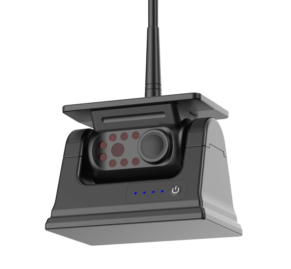YL-Solar WF908 wireless solar charging camera with aluminium alloy shell and magnet mount for vehicles.