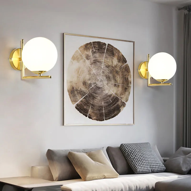 Modern minimalist round glass petal wall lamp in chrome with E27 holder and remote control