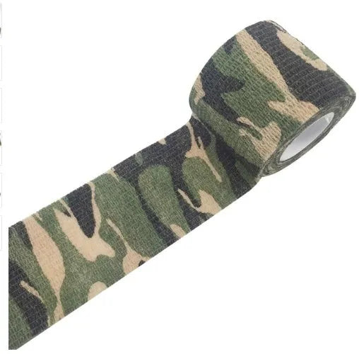 Camouflage self-adhesive elastic bandage 5cm non-woven wrap for first aid support