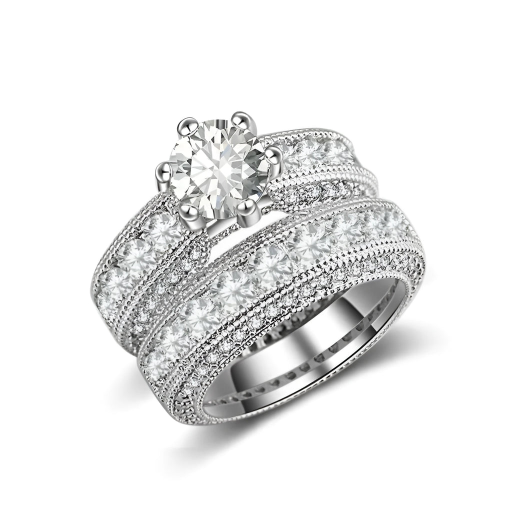 Silver wedding ring for women, classic silver tone band, available in sizes 5 to 10