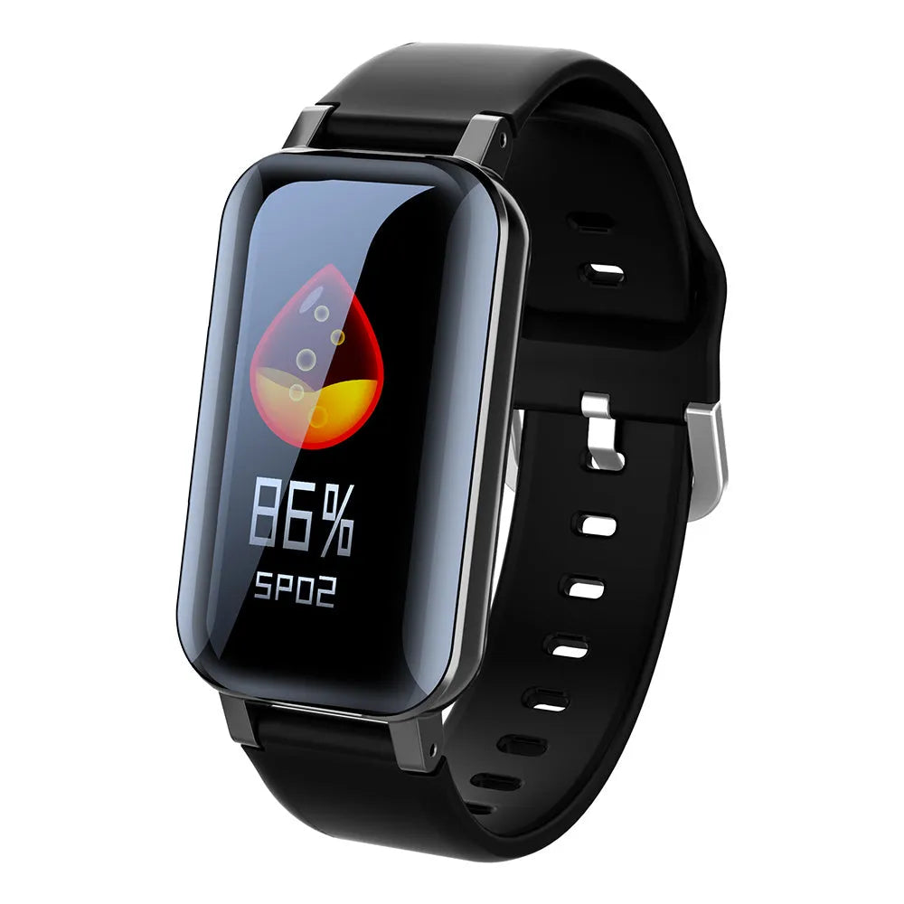 Call Bracelet smart fitness tracker in black, blue, or coffee colours on a wrist.
