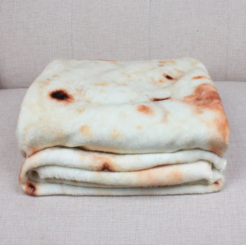Flannel burrito blanket polyester throw in modern simplicity style, vacuum-packed size 26x26x4 cm, available in 120-180 cm sizes
