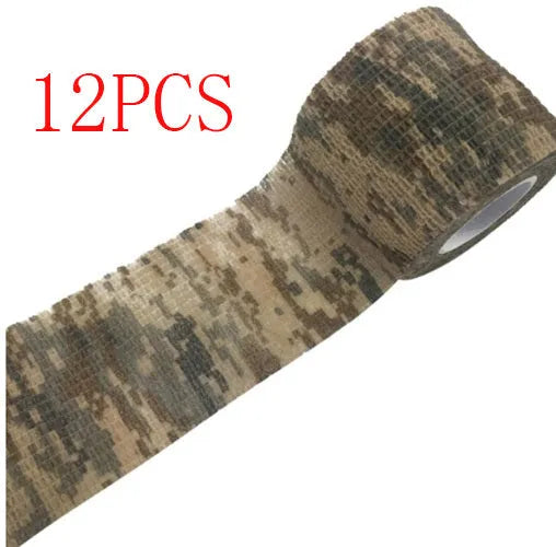 Camouflage self-adhesive elastic bandage 5cm non-woven wrap for first aid support