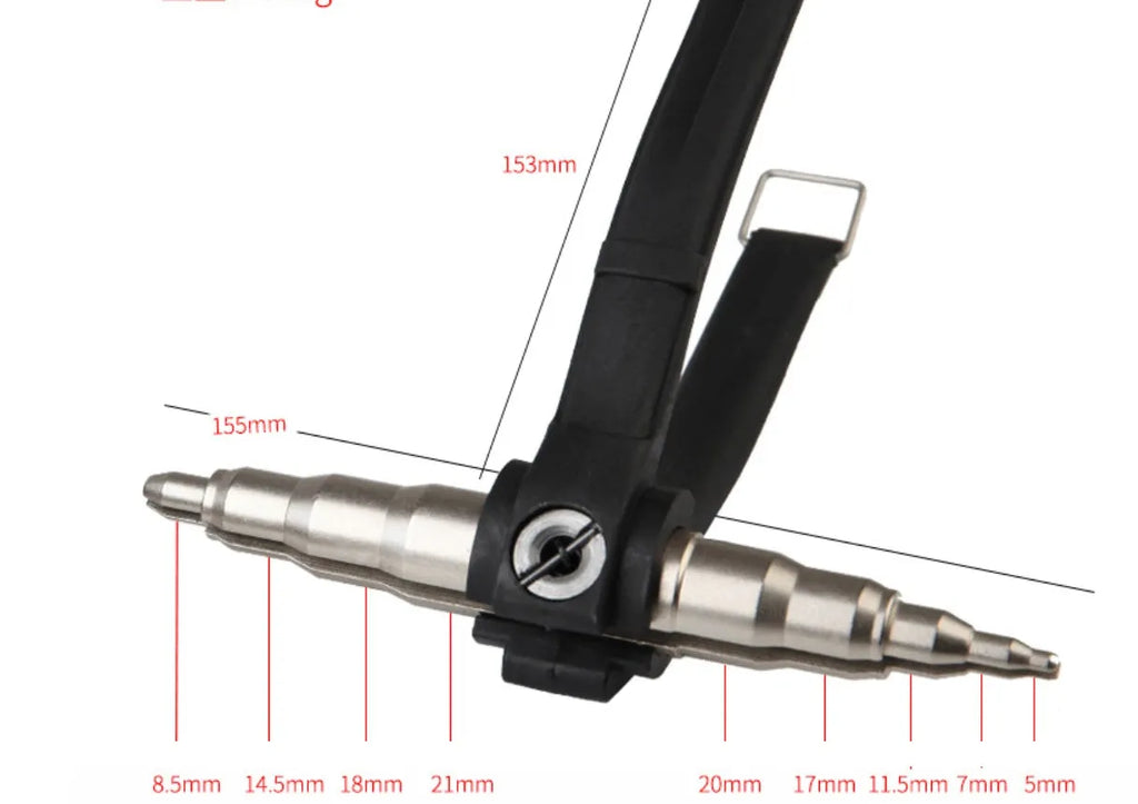 Alloy steel manual tube expander tool for 6-22mm air conditioner refrigeration tubing.