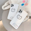 Ins Bear soft silicone iPhone back cover case with a Korean cartoon bear design.