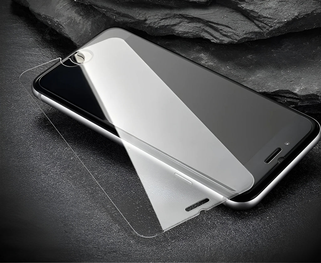 Tempered glass screen protector with 9H hardness rating for smartphone display protection