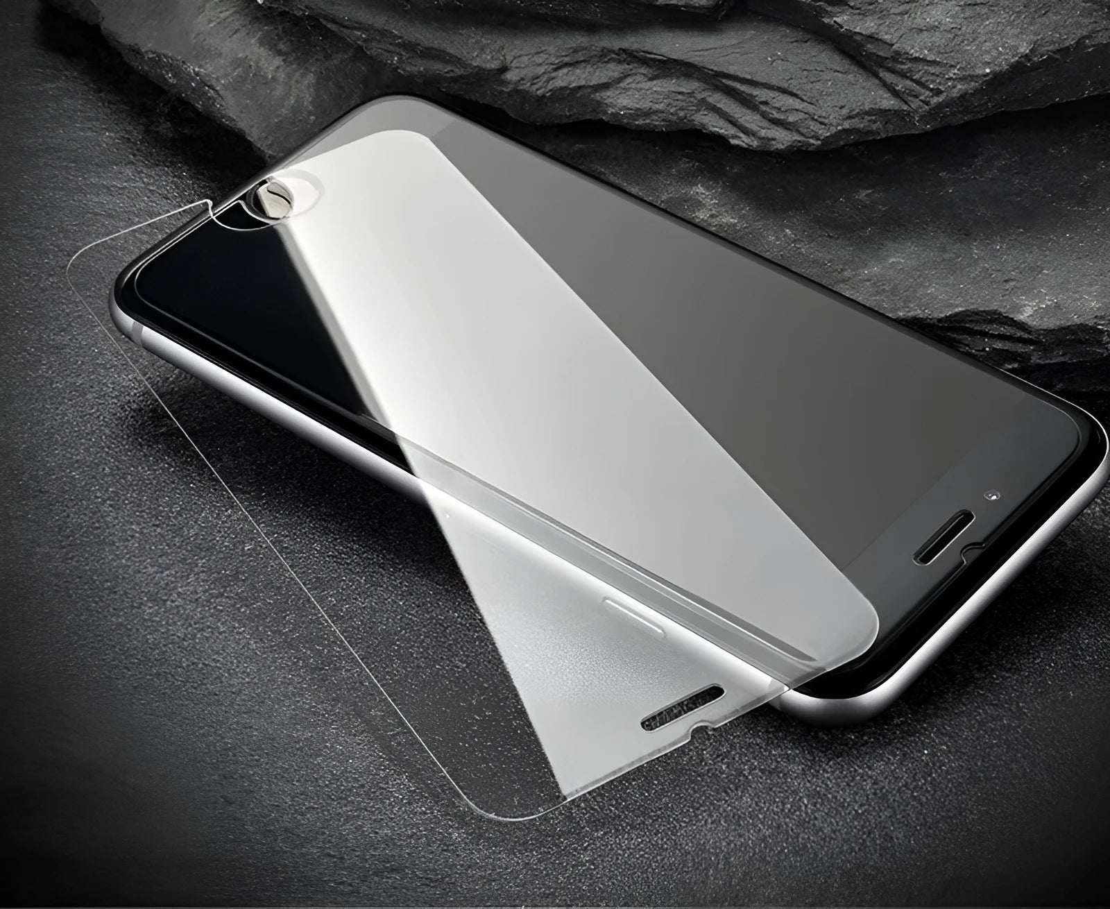 Tempered glass screen protector with 9H hardness rating for smartphone display protection