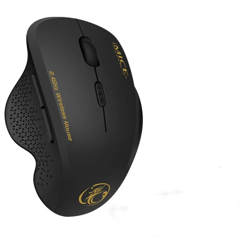 2.4G wireless 6-button mouse for laptop, 113x80x48mm, in Obsidian Black, Ruby Red, or Black Iron Grey