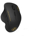 2.4G wireless 6-button mouse for laptop, 113x80x48mm, in Obsidian Black, Ruby Red, or Black Iron Grey