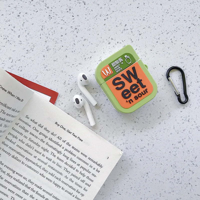 Cartoon animal silicone AirPods case in multiple colours for AirPods 1 and 2